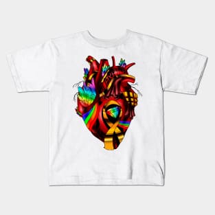 Pride Awareness Heart Kids T-Shirt